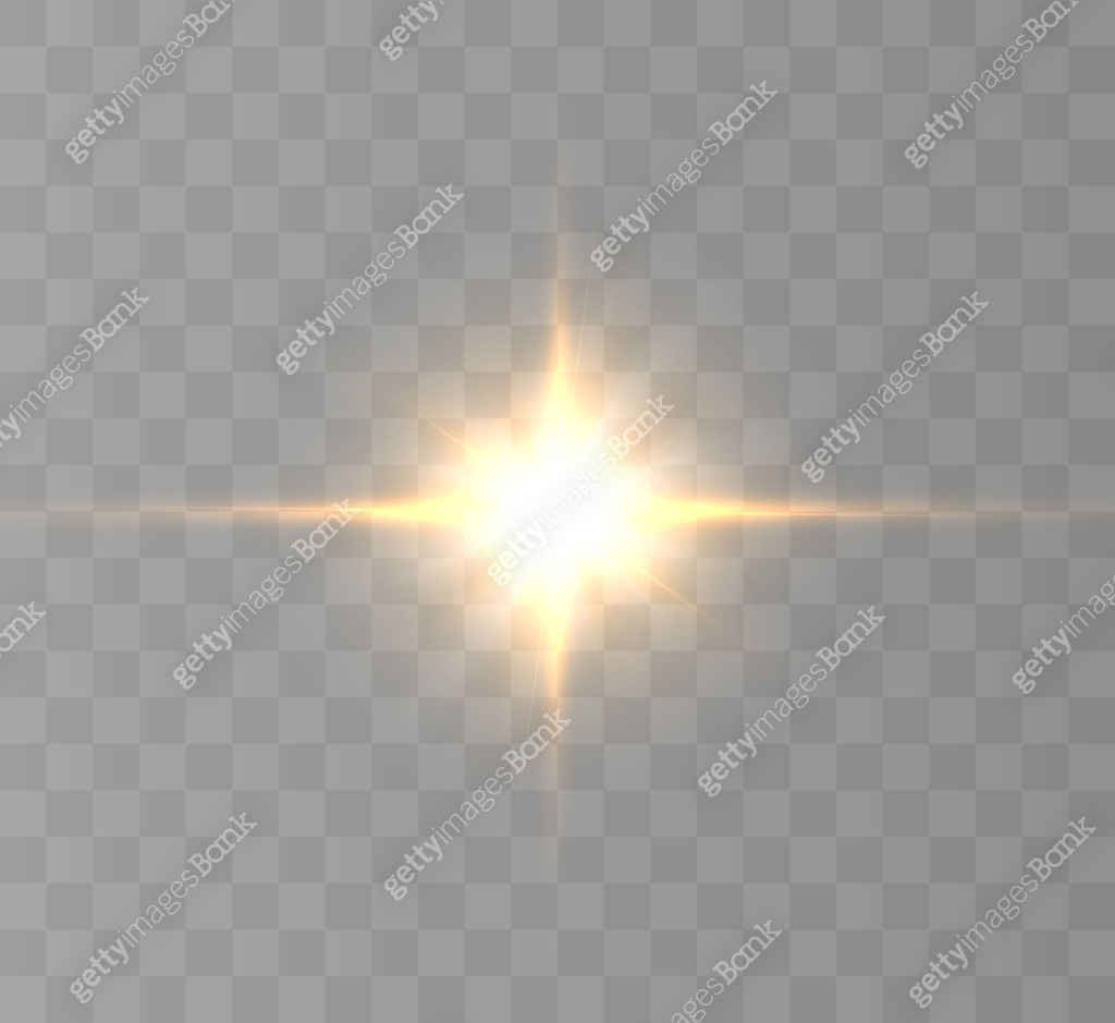 A bright flash of light flickering on a transparent background, for ...