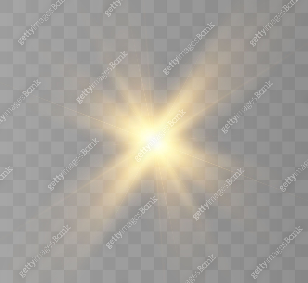 A bright flash of light flickering on a transparent background, for ...