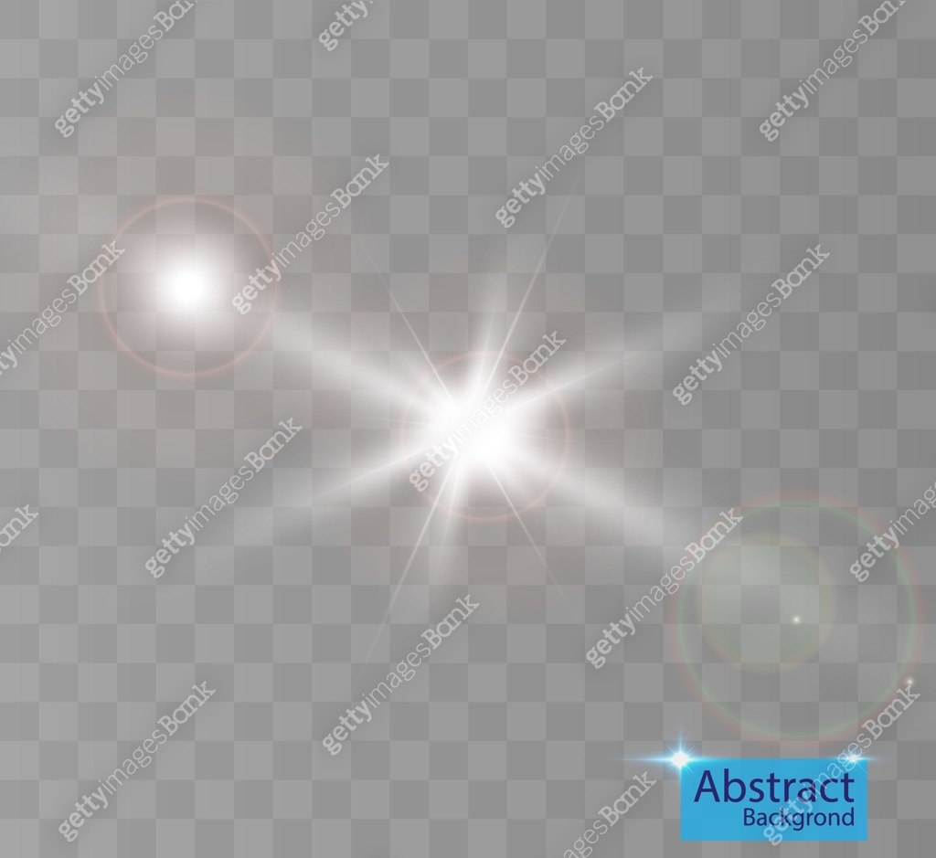 A bright flash of light flickering on a transparent background, for ...