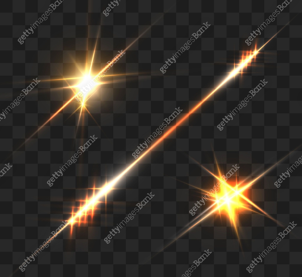 A bright flash of light flickering on a transparent background, for ...