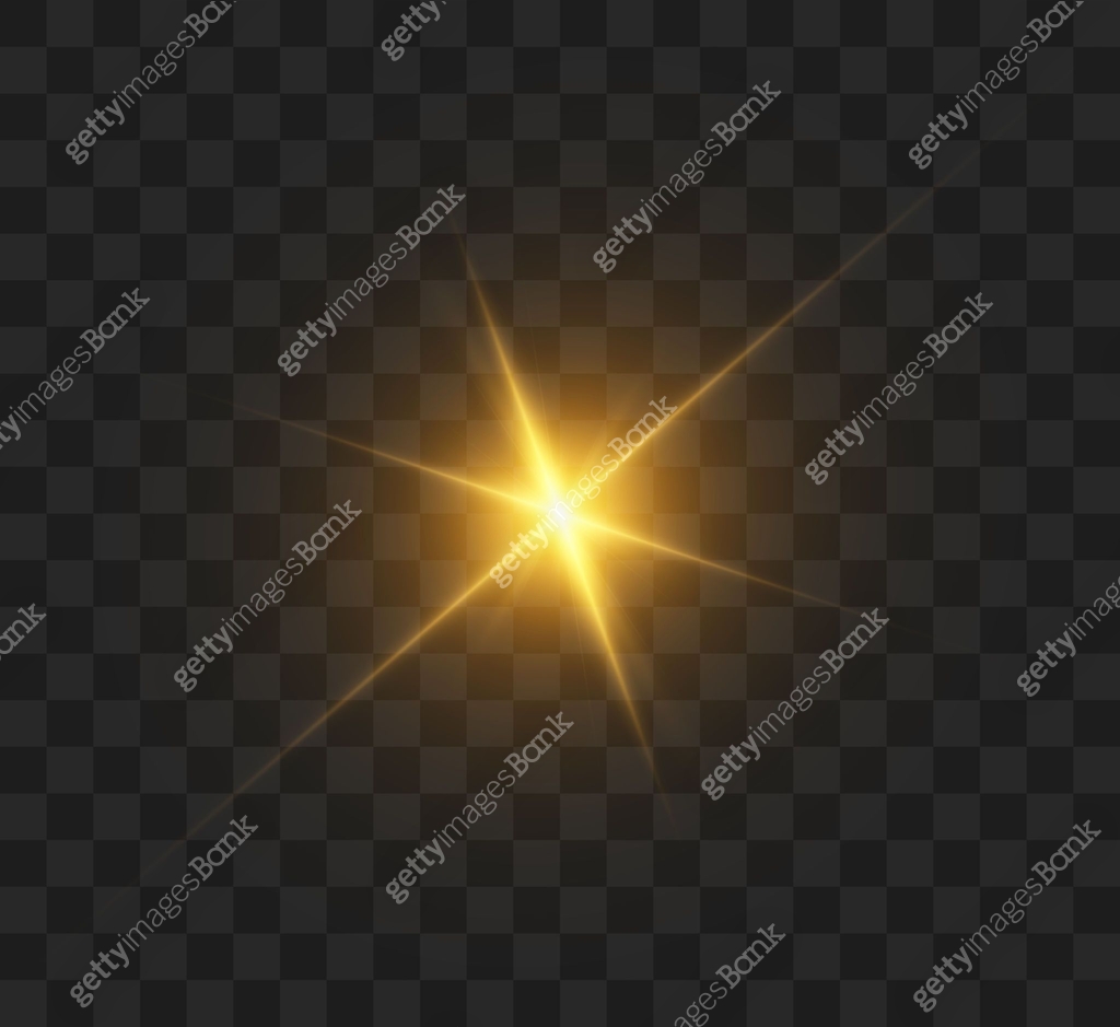 A bright flash of light flickering on a transparent background, for ...