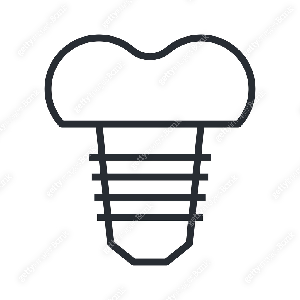 Implant Sign Dental implant in flat style. Tooth implantation sign. 이미지 (1301043721 ...