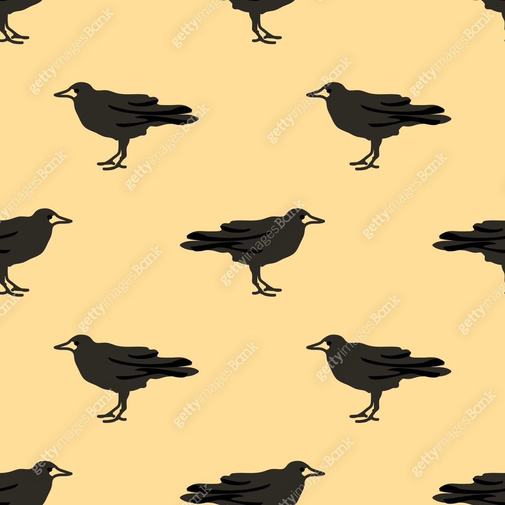 Seamless crow pattern 이미지 (1300757841) 일러스트, 무료 일러스트 - 게티이미지뱅크
