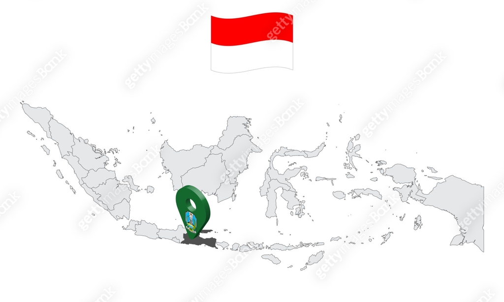 Pt Java Mete Inodnesia Location of Province East Java on map Indonesia. 3d East Java flag map ...