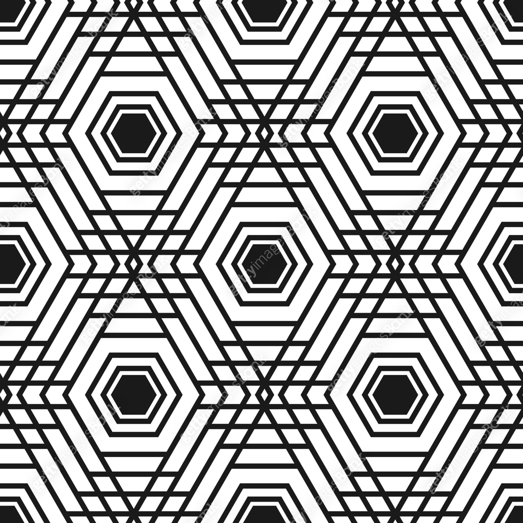 Vector seamless pattern. Abstract geometric hexagonal graphic design ...