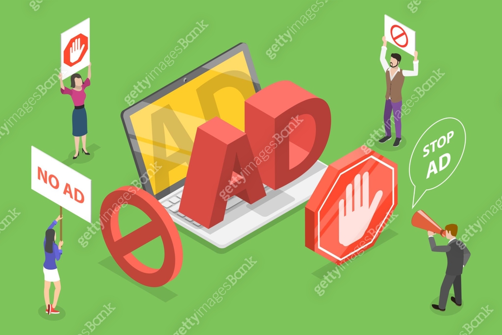 Data Blocking Vector 3D Isometric Flat Vector Conceptual Illustration of Ad Blocking. 이미지 ...
