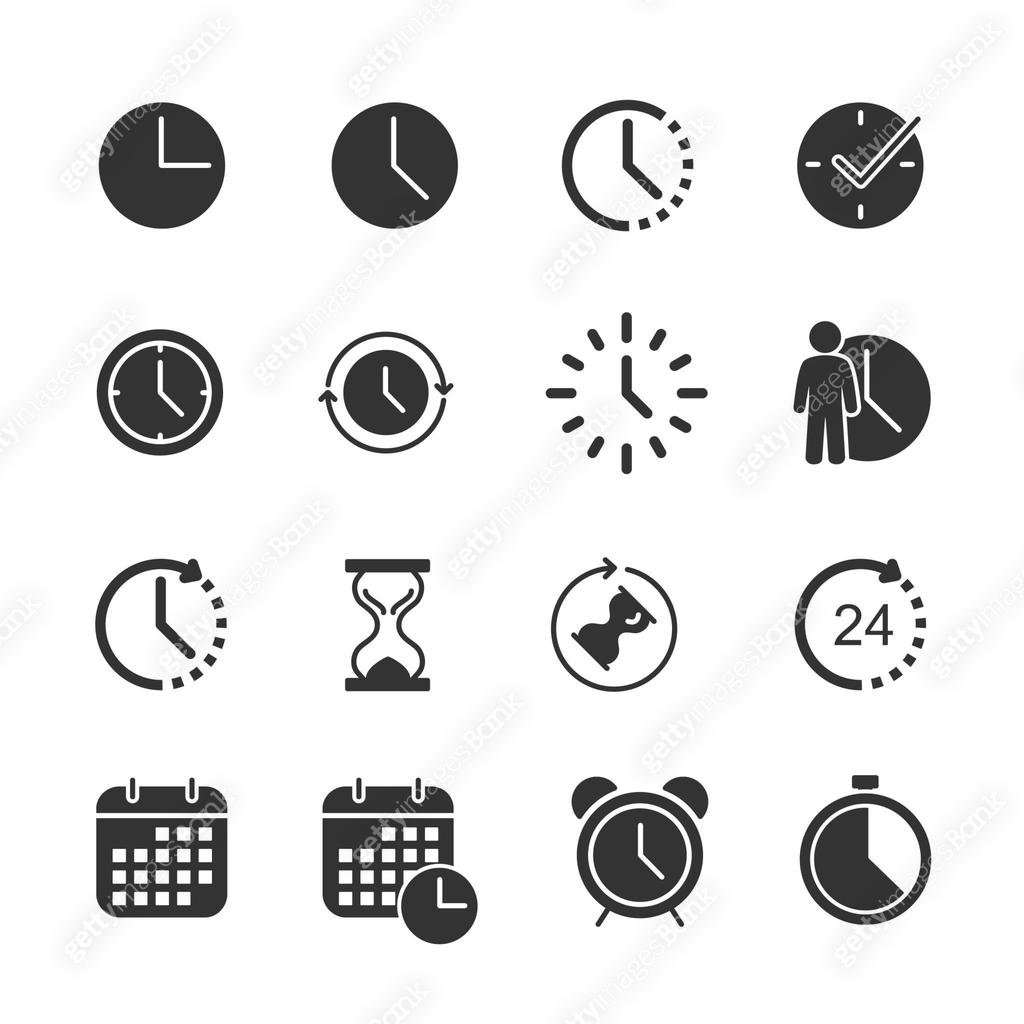 Set Timr Icon Vector image of a set time icons. 이미지 (1311759907) 일러스트, 무료 일러스트, 아이콘 ...