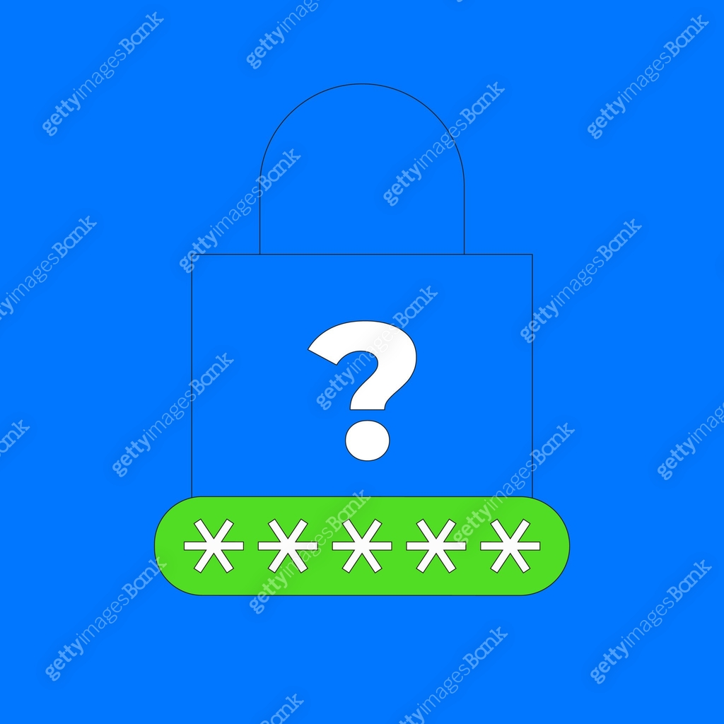 Forgot password. Lockpad with password and question symbol 이미지 ...