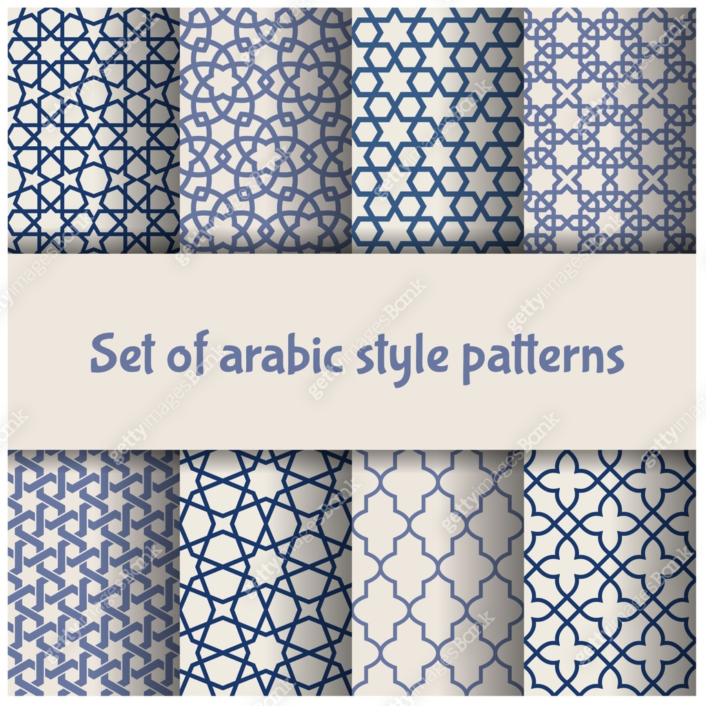 Set of Moroccan and Arabic style patterns, wallpaper and backgrounds ...