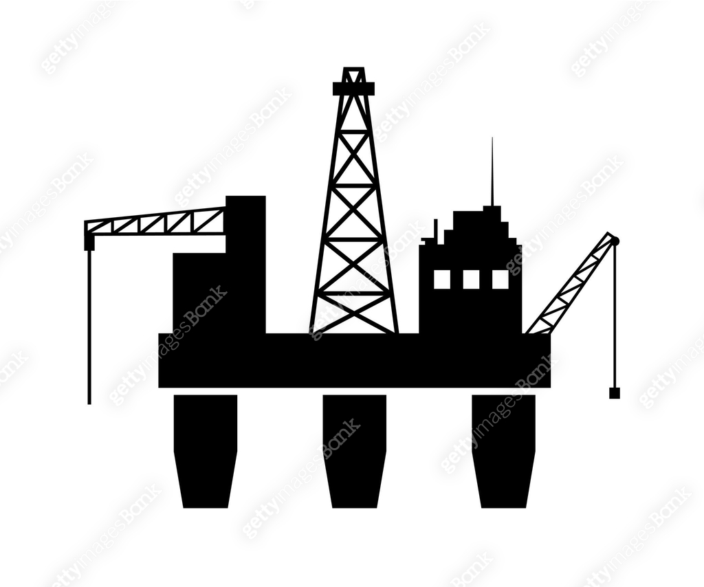 Oil rig icon, offshore oil rig platform sign - vector 이미지 (1326973341 ...