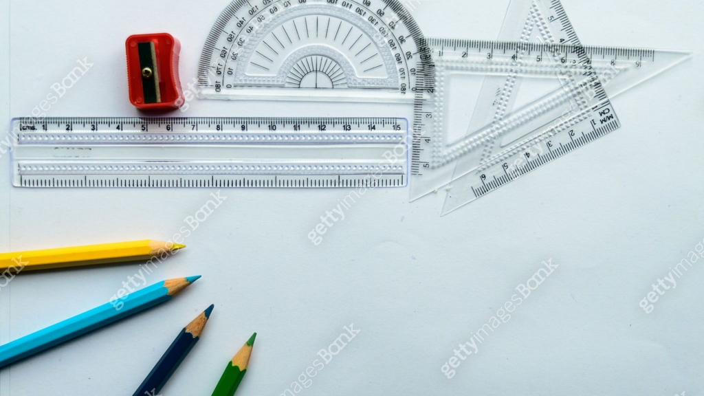 Mathmatical Items Geometric Measuring tools, Drawing items and mathematical instruments ...
