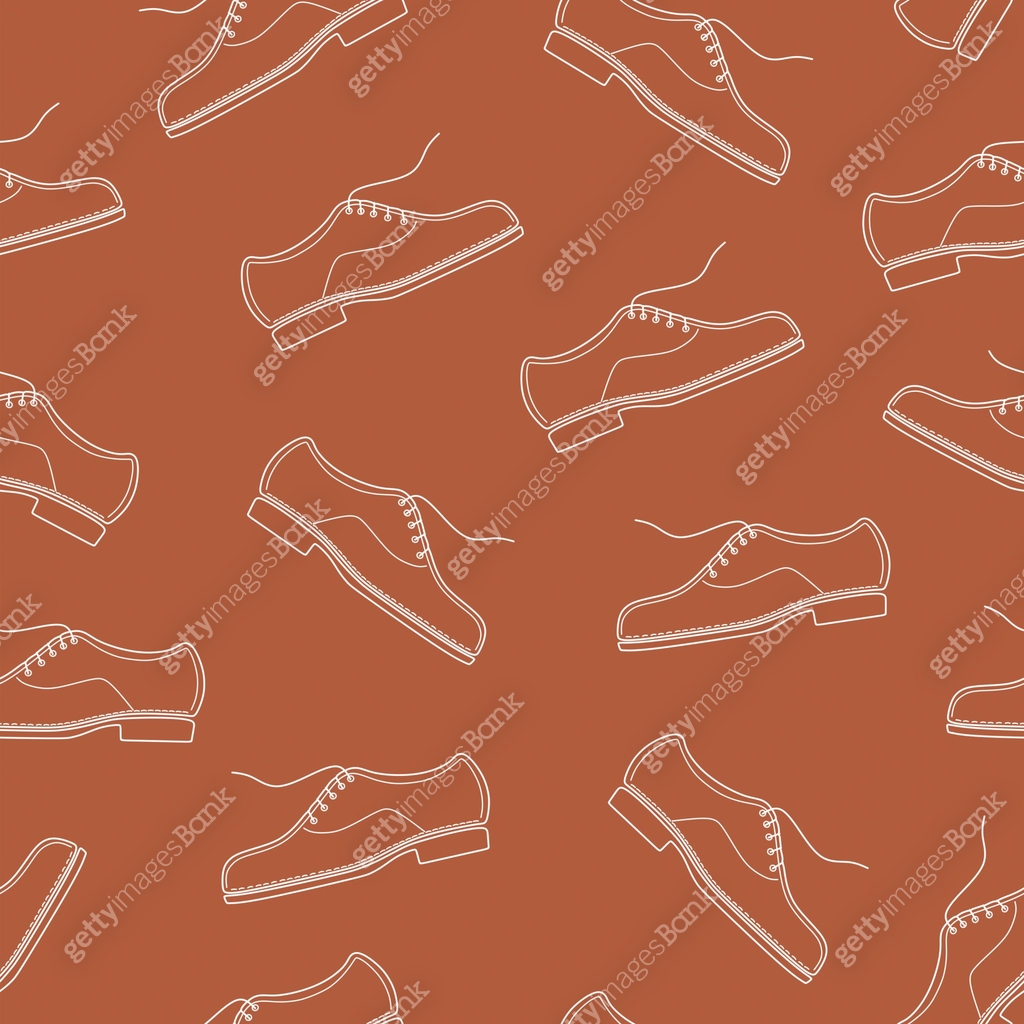 Shoe, boot, footwear color seamless pattern. Background. Bootmaker ...