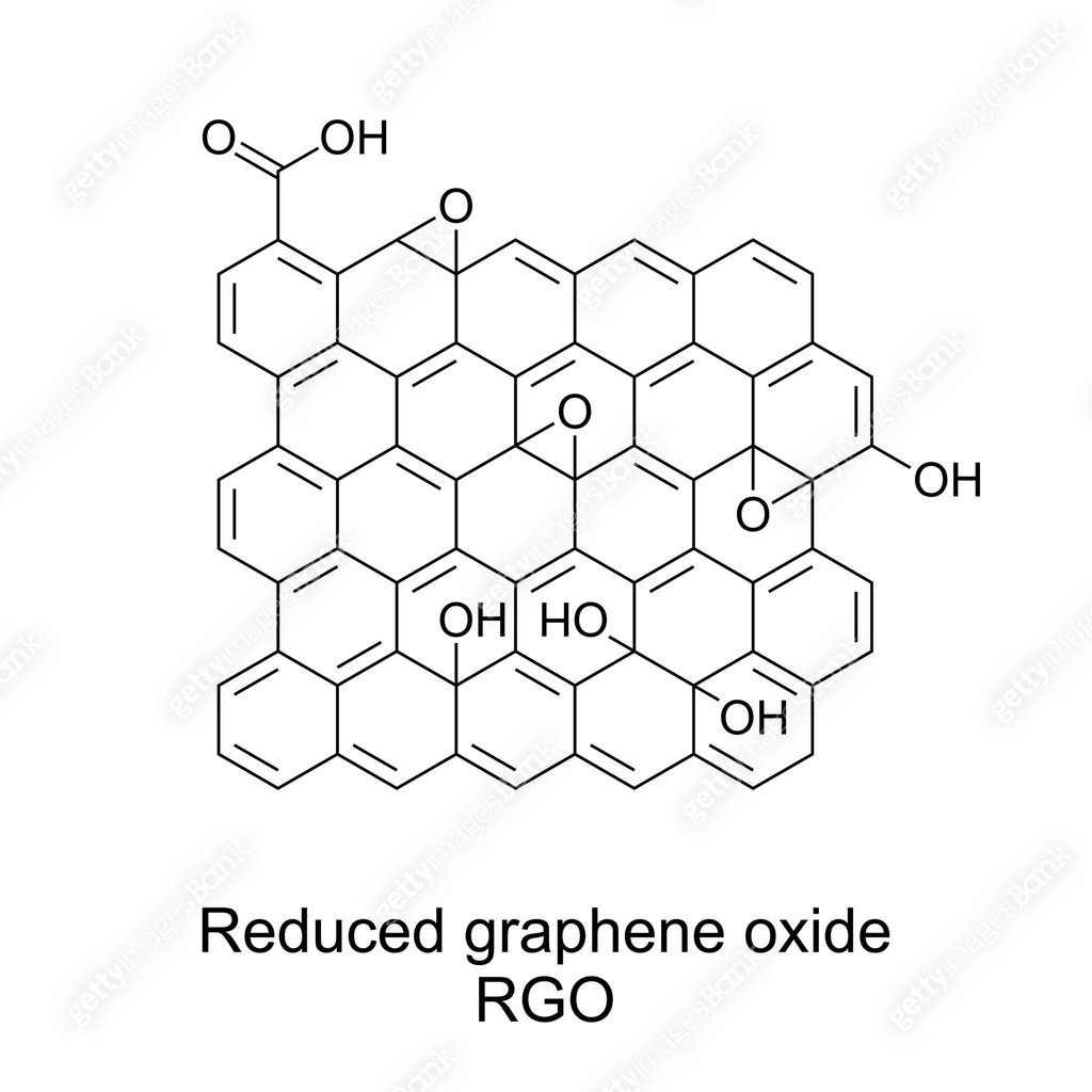Reduced graphene oxide, RGO, nanomaterial, chemical structure 이미지 ...