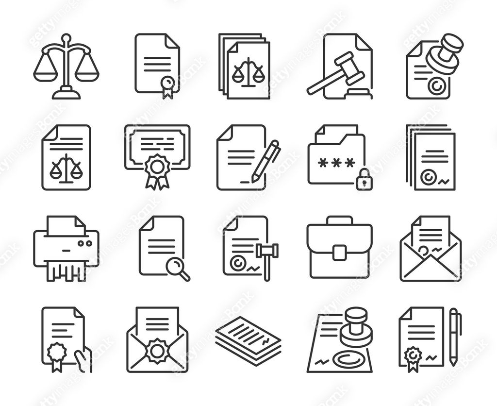 Legal Instrument Icons Legal Documents Forms And Contracts Line Icon Legal instrument icons legal documents forms and contracts line icon