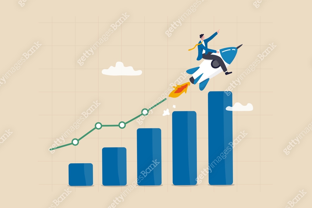 Rocket Development Graph business-rocket-growth-graph-to-the-moon 이미지 (1450519362) 일러스트, 무료 일러스트 ...
