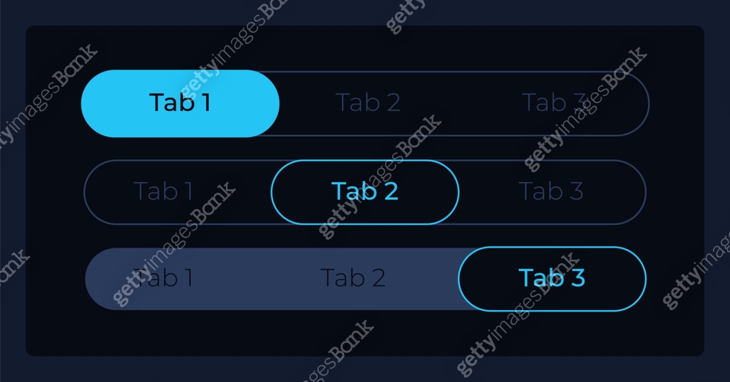 Tab bar menu UI elements kit 이미지 (1450363800) - 게티이미지뱅크