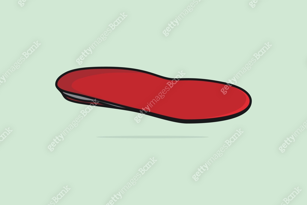 Comfortable Orthotics Shoe Insole, Arch Supports vector illustration ...