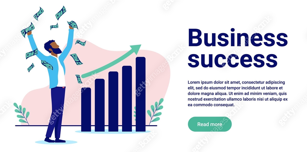 Business success banner with space for text 이미지 (1499820438) 일러스트, 무료 ...