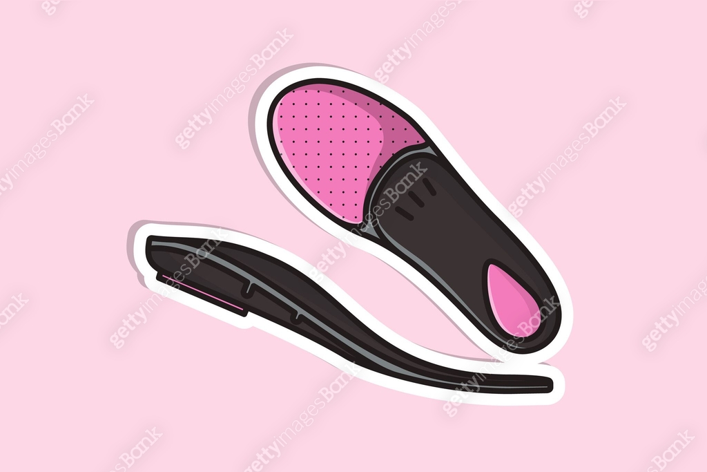 Comfortable Orthotics Shoe Insole, Arch Supports Sticker vector ...