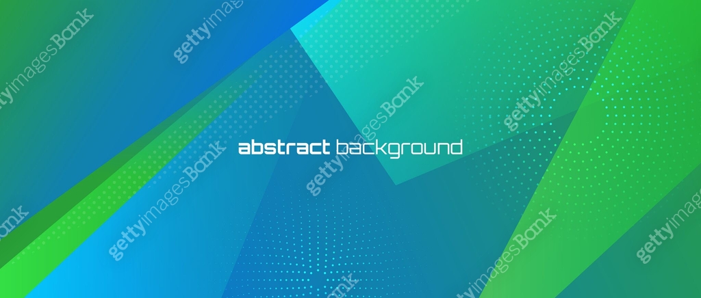 Modern wide banner abstract liquid background with blue and green ...