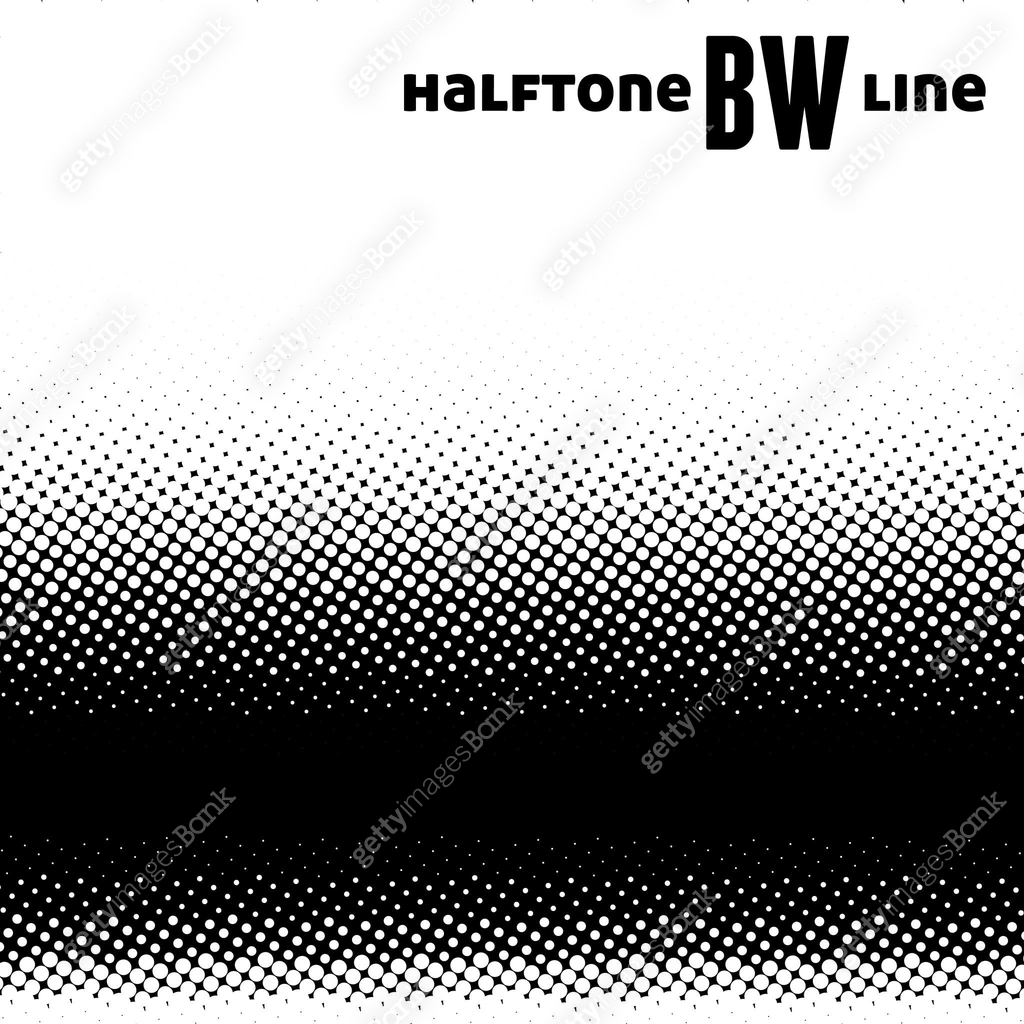 Simple halftone black and white pattern with stripe. Vector graphics ...