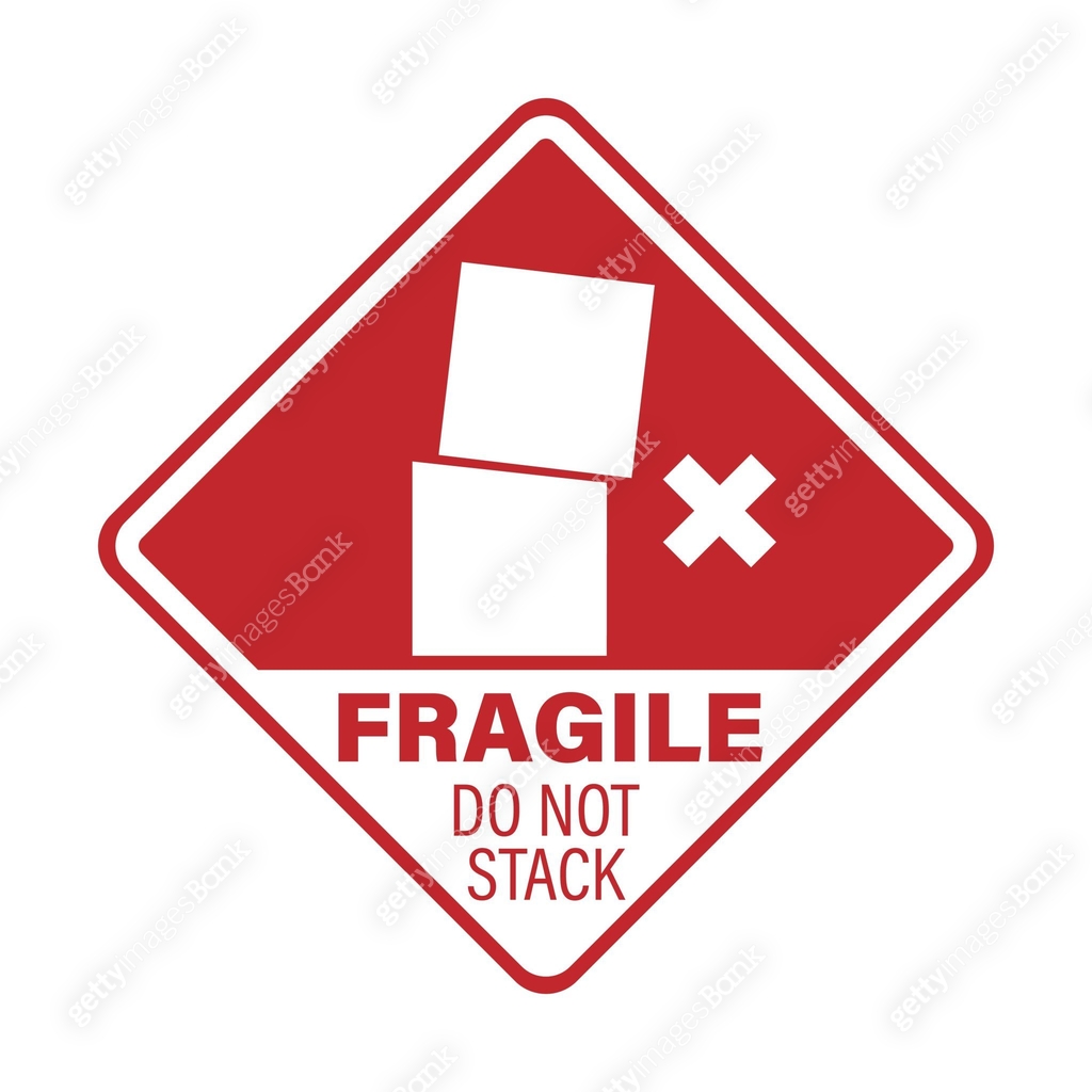 Diamond label sign do not stack box, for fragile items shipping label ...