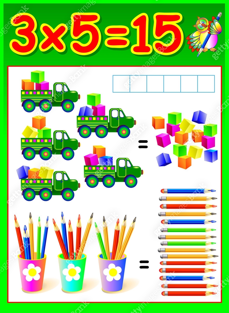 Learning Multiplication Design Learn multiplication table. Educational page for children. Kids ...