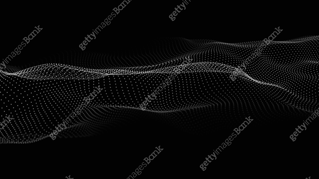 Wave of particles. Futuristic point wave. Vector illustration. Abstract ...