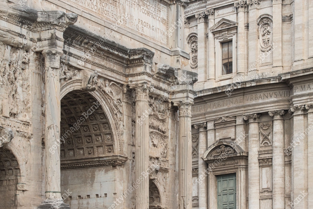 Luca Comune Rome Roman Forum archaelogical site destination. Luca Martina church. Rome ...