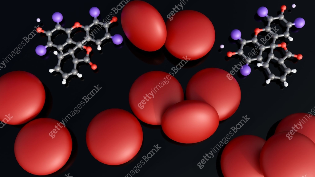 3D molecular structure of Red No. 3 and red candies 이미지 (2186413665 ...