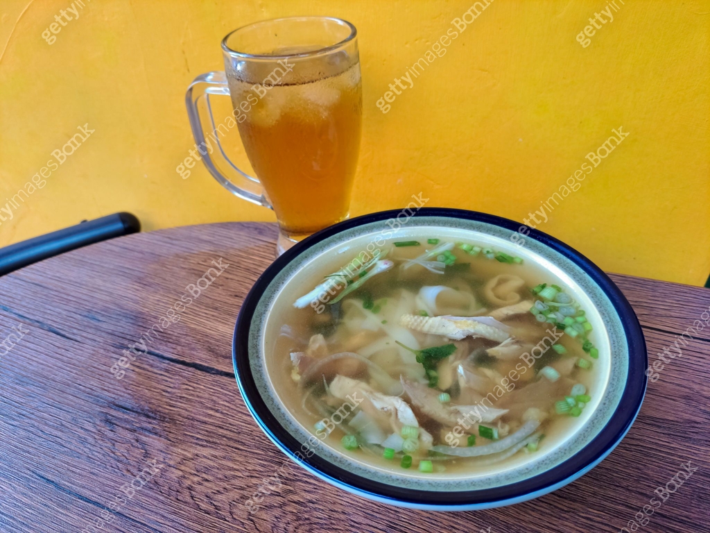 Pho Bo - Rice Noodles Served With Sliced Beef And Medium Rare ...