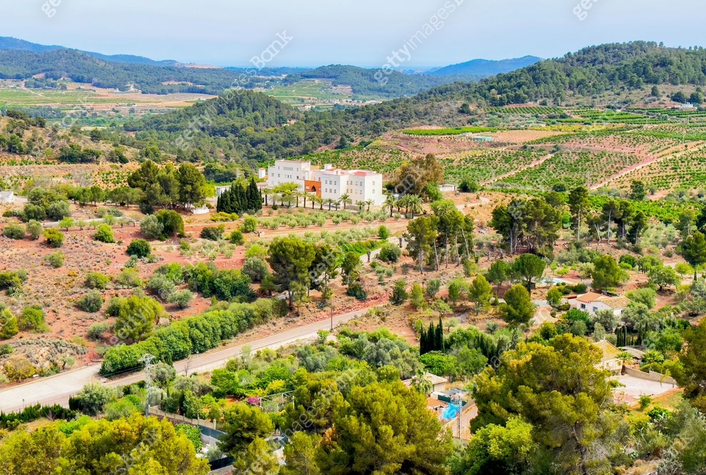 Farmhouse in Countryside. Spanish Farm. Family Villa in a Farmer Field ...