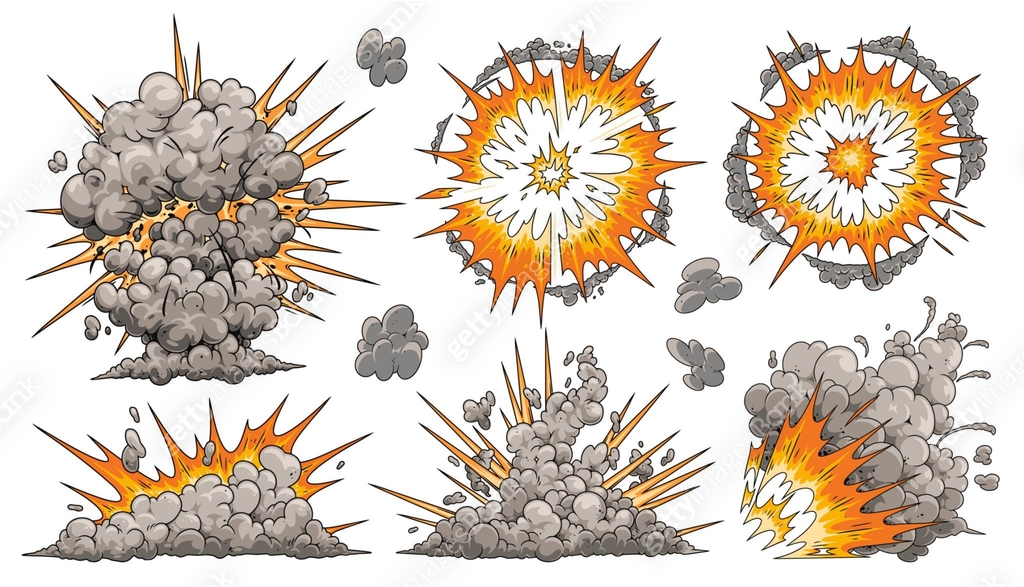 Explosive Distortion Effect Explosive effects with dynamic visual elements 이미지 (2193539298) 일러스트 ...