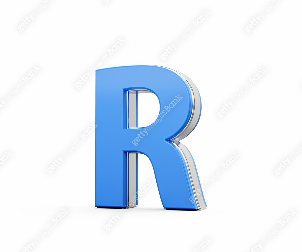 Blue Capital Letter R Gleams With Its Sleek Modern Design Bold Font ...