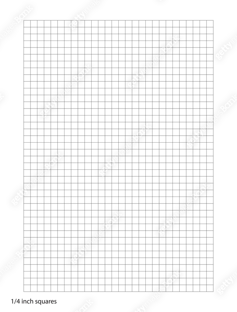Graph Paper Fourth Inch Graph Paper quarter inch squares printable template A4 notebook format ...