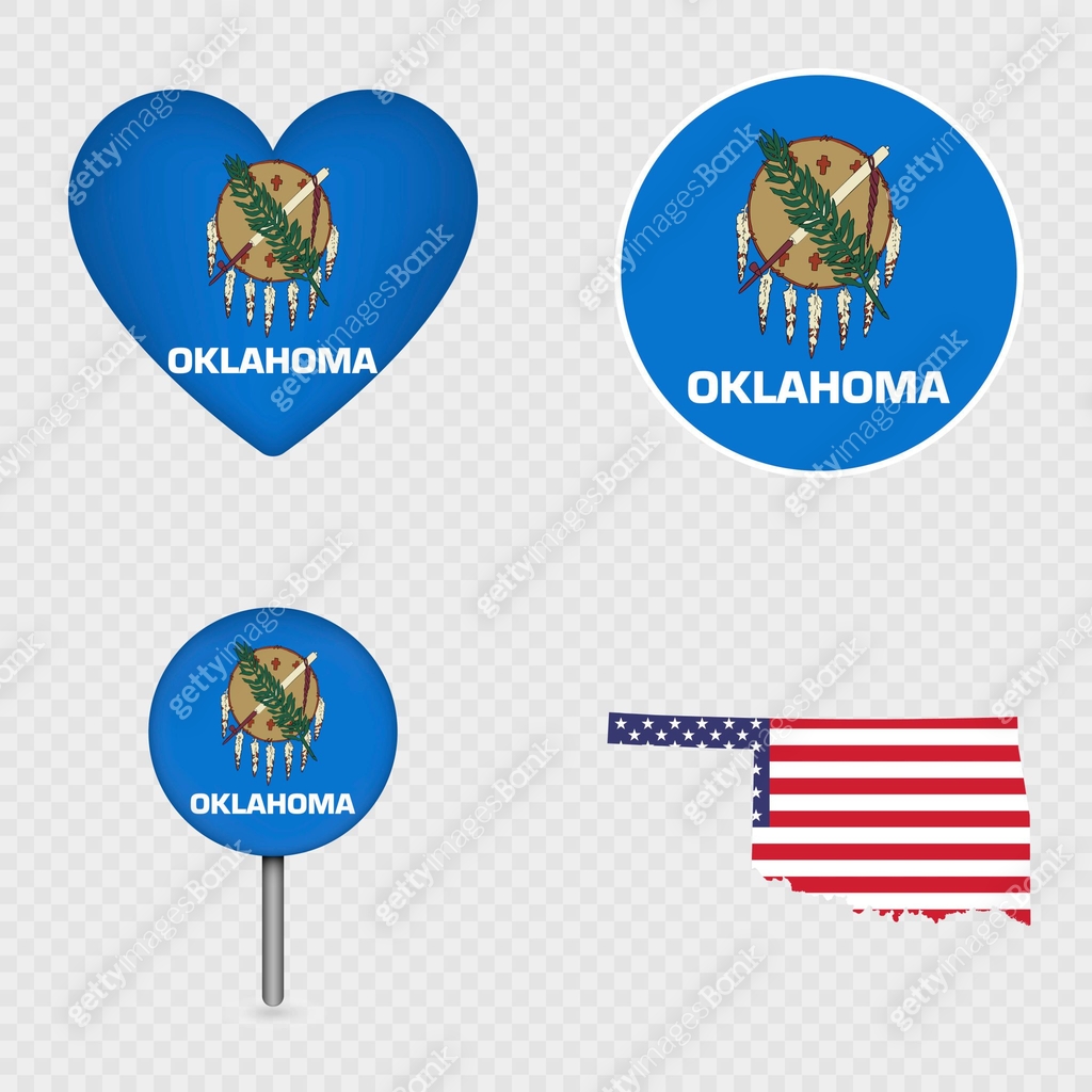 Oklahoma State Flag Icons Pack. Vector illustration. 이미지 (2195487380 ...