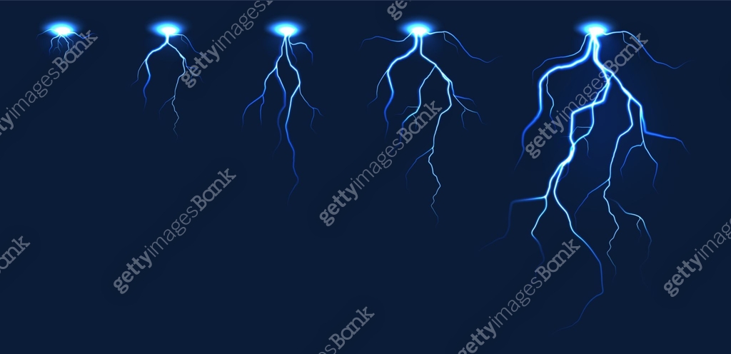 Lightning Map Animation Lightning animation. Lightnings sprite sheet, thunderbolt purple ...