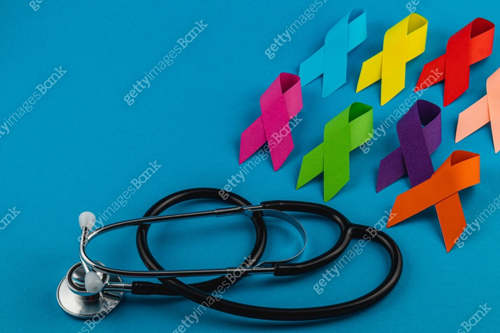 Colorful awareness ribbons symbolize hope and support in cancer care ...