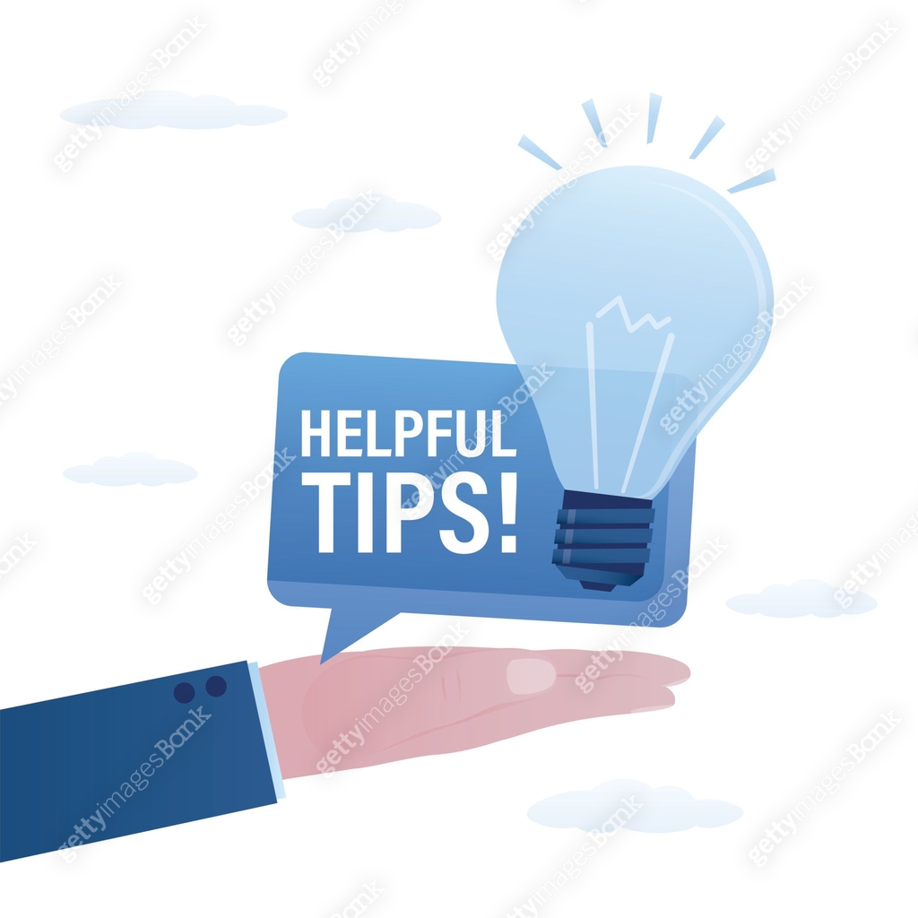 Helpful tips message, businessman hand holding speech bubble with ...