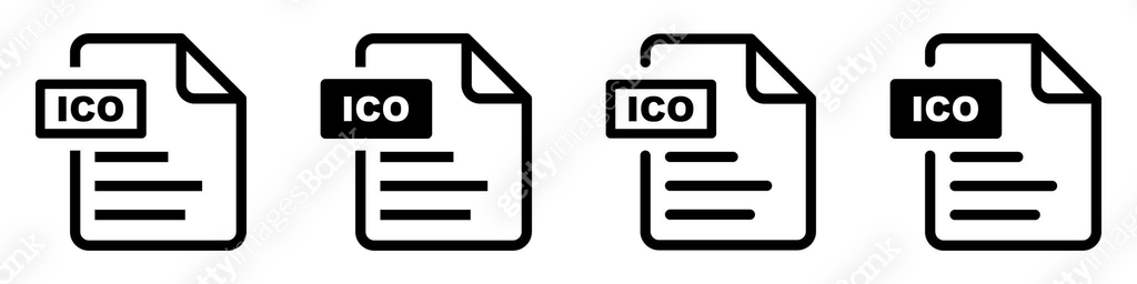 ICO file format icons set.ICO file download symbols.File format for ...