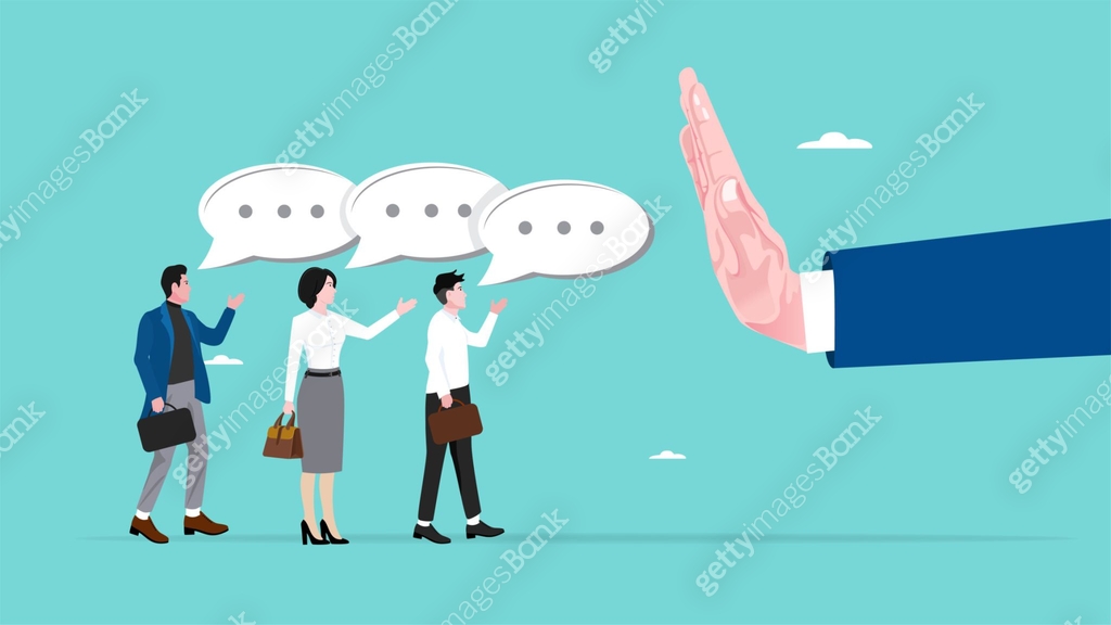 rejection in business, say no or disapprove, work conflict, decline or ...