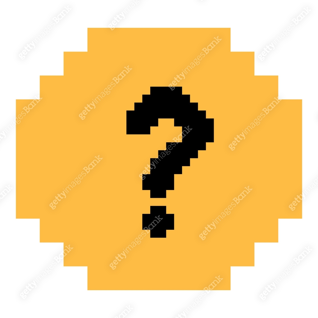 Bit Question Mark Cute pixel cartoon character question mark symbol decoration 8 bit idea ...