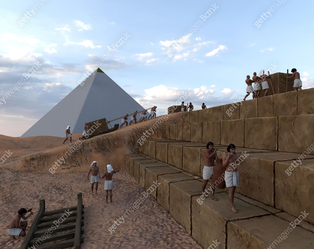 Construction of pyramids in ancient Egypt 이미지 (2194032118) - 게티이미지뱅크