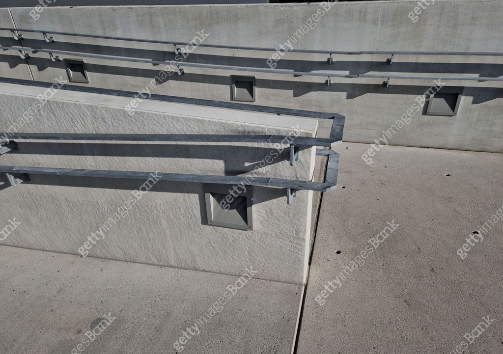 wheelchair ramp and stairs on the other side. height differences are ...
