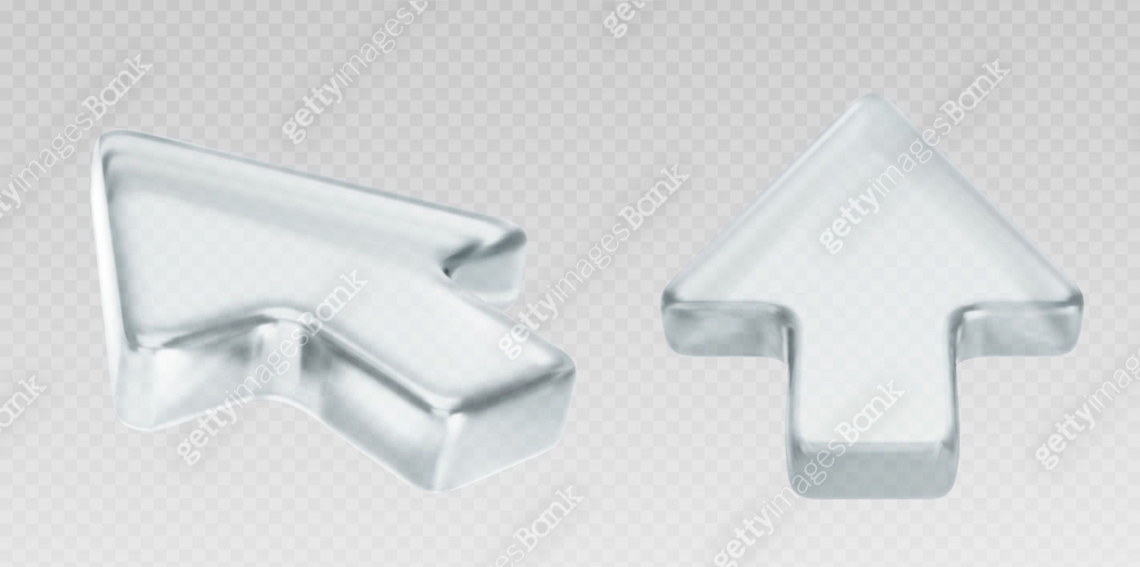 Glass transparent 3d cursors with polished edges 이미지 (2201747874) 일러스트 ...