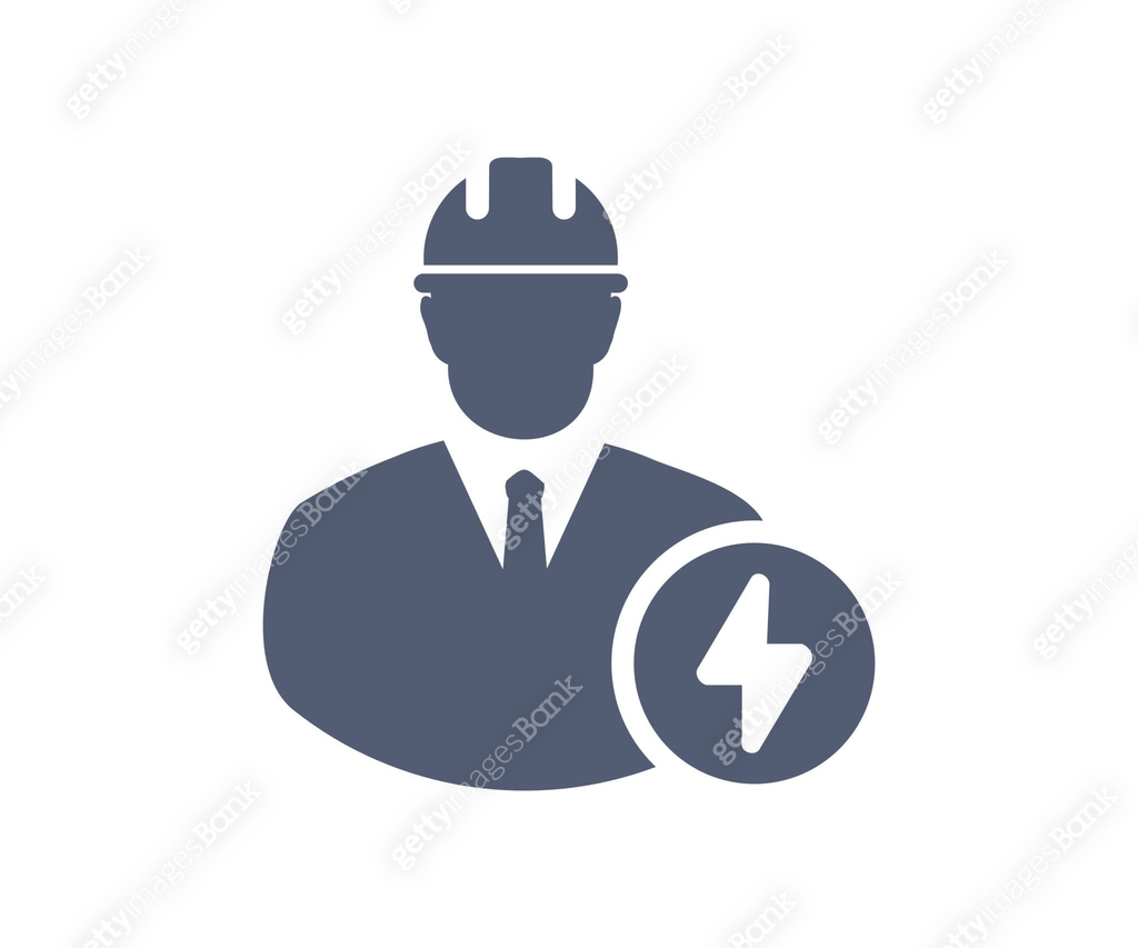 Electrical engineer icon. Electrical engineer, electric technician ...