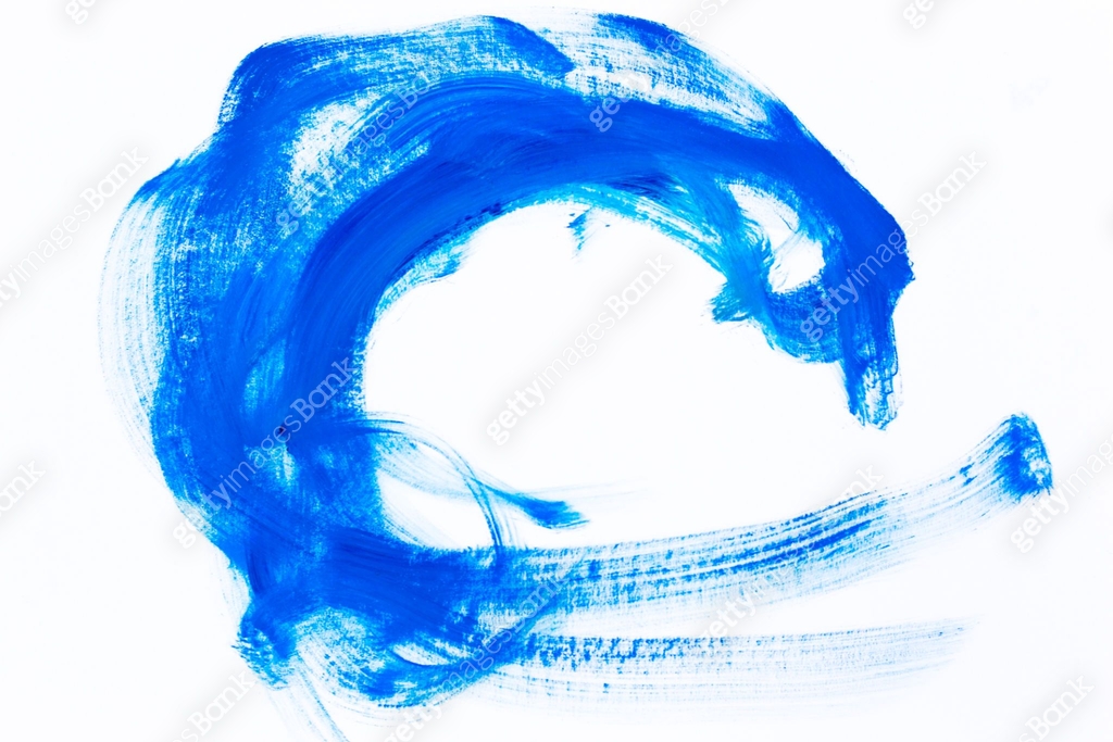 Blue Tidal Wave Painting, White Background, Copy Space μ΄λ―Έμ§ (2201979537 ...