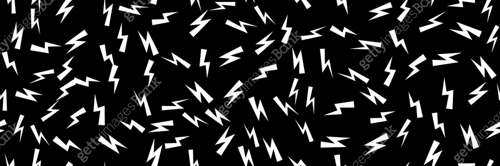 White thunder bolts on black bg as a seamless pattern 이미지 (2200179599 ...