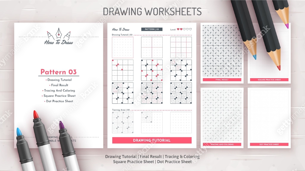 How to Draw a Pattern. Step by Step Drawing Tutorial. Draw Guide ...