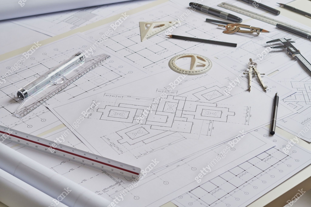 Architect engineer contractor design working drawing sketch plan ...